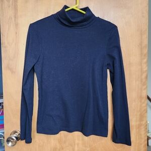 Black Turtleneck Long Sleeve Top